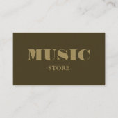 Stilvoll eingerichteter Music Store Visitenkarte (Vorderseite)