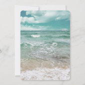 Stilvoll eingerichtetes Beach Starfish Wedding PRO Einladung (Rückseite)