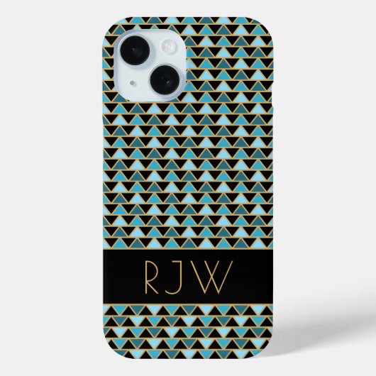 Stilvoll Elegant Art Deco Mit Monogramm Case-Mate iPhone Hülle (Rückseite)