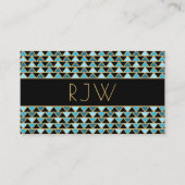 Stilvoll Elegant Art Deco Mit Monogramm Visitenkarte (Vorderseite)