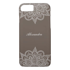 Stilvoll & elegant Choc & White Mandala Lace Case-Mate iPhone Hülle