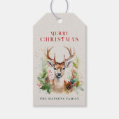Stilvoll & elegant Deer Christmas Gärten Custom Geschenkanhänger (Vorderseite)