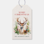 Stilvoll & elegant Deer Christmas Gärten Custom Geschenkanhänger (Vorderseite)