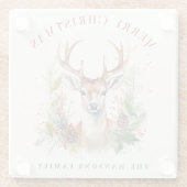 Stilvoll & elegant Deer Christmas Gärten Custom Glasuntersetzer (Rückseite)