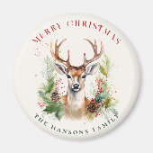Stilvoll & elegant Deer Christmas Gärten Custom Magnet (Vorne)