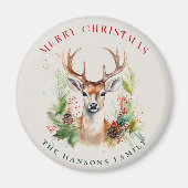 Stilvoll & elegant Deer Christmas Gärten Custom Magnet (Vorne)