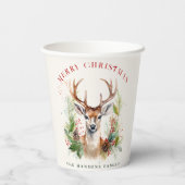 Stilvoll & elegant Deer Christmas Gärten Custom Pappbecher (Rückseite)