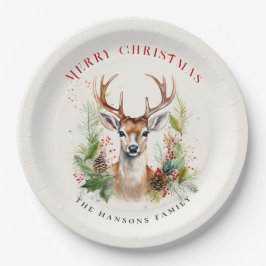 Stilvoll & elegant Deer Christmas Gärten Custom Pappteller