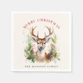 Stilvoll & elegant Deer Christmas Gärten Custom Serviette (Vorderseite)