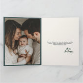 Stilvoll & elegant Deer Custom Foto Weihnachten Karte (Innenseite)