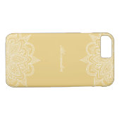 Stilvoll & elegant Gold & White Mandala Lace Case-Mate iPhone Hülle (Rückseite (Horizontal))