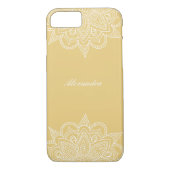 Stilvoll & elegant Gold & White Mandala Lace Case-Mate iPhone Hülle (Rückseite)