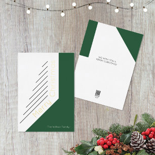 Stilvoll Elegant Holiday Minimal Deep Green Folien Feiertagskarte