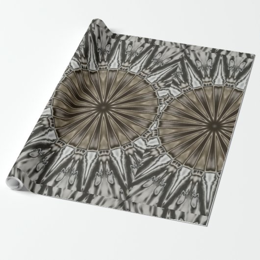 Stilvoll Elegant Kaleidoskop Design Brown Gray Geschenkpapier (Ungerollt)