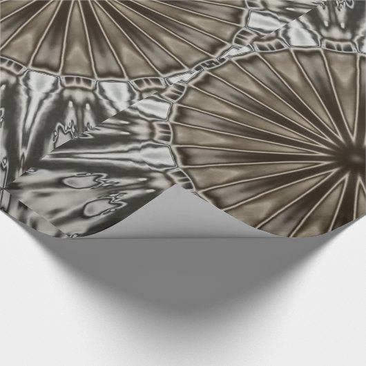 Stilvoll Elegant Kaleidoskop Design Brown Gray Geschenkpapier (Ecke)