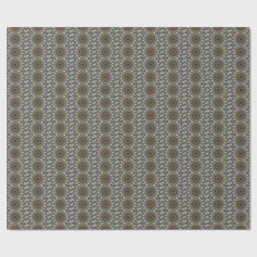 Stilvoll Elegant Kaleidoskop Design Brown Gray Geschenkpapier (Flach)