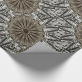Stilvoll Elegant Kaleidoskop Design Brown Gray Geschenkpapier (Ecke)