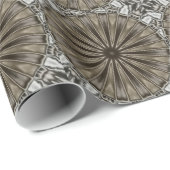 Stilvoll Elegant Kaleidoskop Design Brown Gray Geschenkpapier (Rolleneckpunkt)