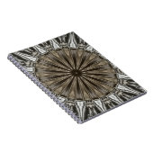 Stilvoll Elegant Kaleidoskop Design Brown Gray Notizblock (Rechte Seite)