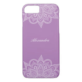 Stilvoll & elegant Lila & weiß Mandala Lace Case-Mate iPhone Hülle
