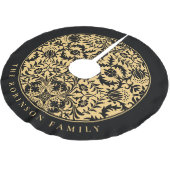 Stilvoll Elegant Red Gold Retro Weihnachten Polyester Weihnachtsbaumdecke (Schrägansicht)