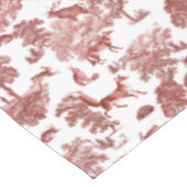 Stilvoll Elegant Red Toile Fox Rabbit Tischdecke (Schrägansicht)