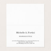 Stilvoll elegant Schlicht Visitenkarten (Außenseite Aufgefaltet)