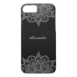 Stilvoll & elegant Schwarz & Weiß Mandala Lace Case-Mate iPhone Hülle