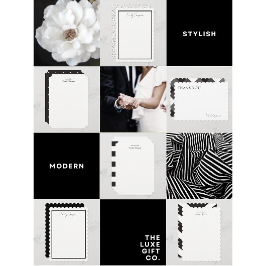 Stilvoll Elegant Simple Pink Border Polka Dot Mitteilungskarte