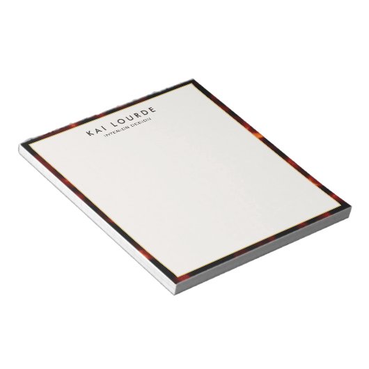 Stilvoll Elegant Tortoiseshell Notepad Notizblock (angewinkelt)