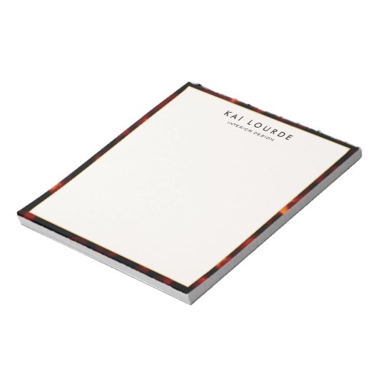Stilvoll Elegant Tortoiseshell Notepad Notizblock (Rotiert)
