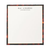 Stilvoll Elegant Tortoiseshell Notepad Notizblock (Vorderseite)