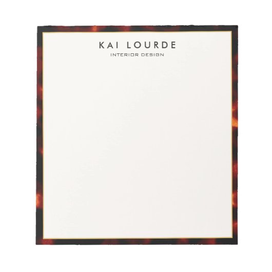 Stilvoll Elegant Tortoiseshell Notepad Notizblock (Vorderseite)