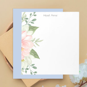 Stilvoll Elegante Farbige Blumen Botanisch Floral Notizblock