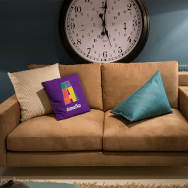 Stilvoll eleganter monogramm farbiger Brief Kissen