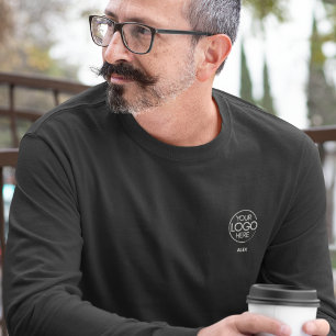 Stilvoll elegantes Firmenlogo Langschläfchen T-Shirt