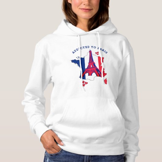 Stilvoll ergänzt durch PARIS Hoodie (Vorderseite)