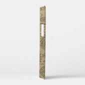 Stilvoll Etched Modern Gold Paisley Floral Muster Case-Mate iPhone Hülle (Rückseite / Rechts)