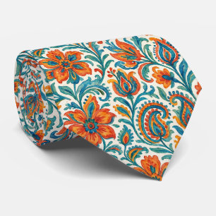 Stilvoll ethnisch farbenfroh Paisley Floral Art Mu Krawatte