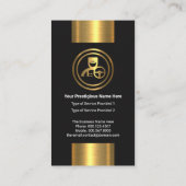 Stilvoll exquisite Luminous Gold Foil Chauffeur Visitenkarte (Rückseite)