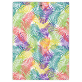 Stilvoll farbige tropische Blattmuster Klemmbrett (Rückseite)