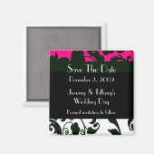 Stilvoll Fleur Elegant Speichern Sie das Date Magn Magnet (Vorderseite/Rückseite)