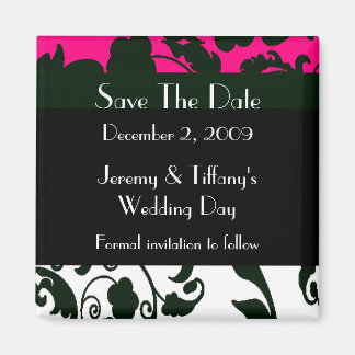 Stilvoll Fleur Elegant Speichern Sie das Date Magn Magnet