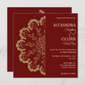 Stilvoll floral Mandala Wedding Einladung (Vorne/Hinten)