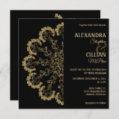 Stilvoll floral Mandala Wedding Einladung (Vorne/Hinten)