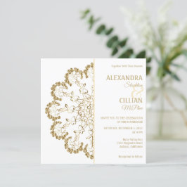 Stilvoll floral Mandala Wedding Einladung