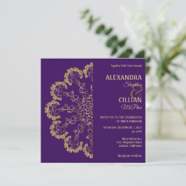 Stilvoll floral Mandala Wedding Einladung