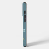 Stilvoll floral - Wildblume Name Hazy Aquamarin Case-Mate iPhone Hülle (Rückseite / Links)