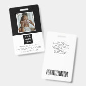 Stilvoll Foto Mitarbeiter Ausweis (Vorder- & Rückseite)