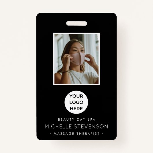 Stilvoll Foto Mitarbeiter Black Ausweis (Vorderseite)